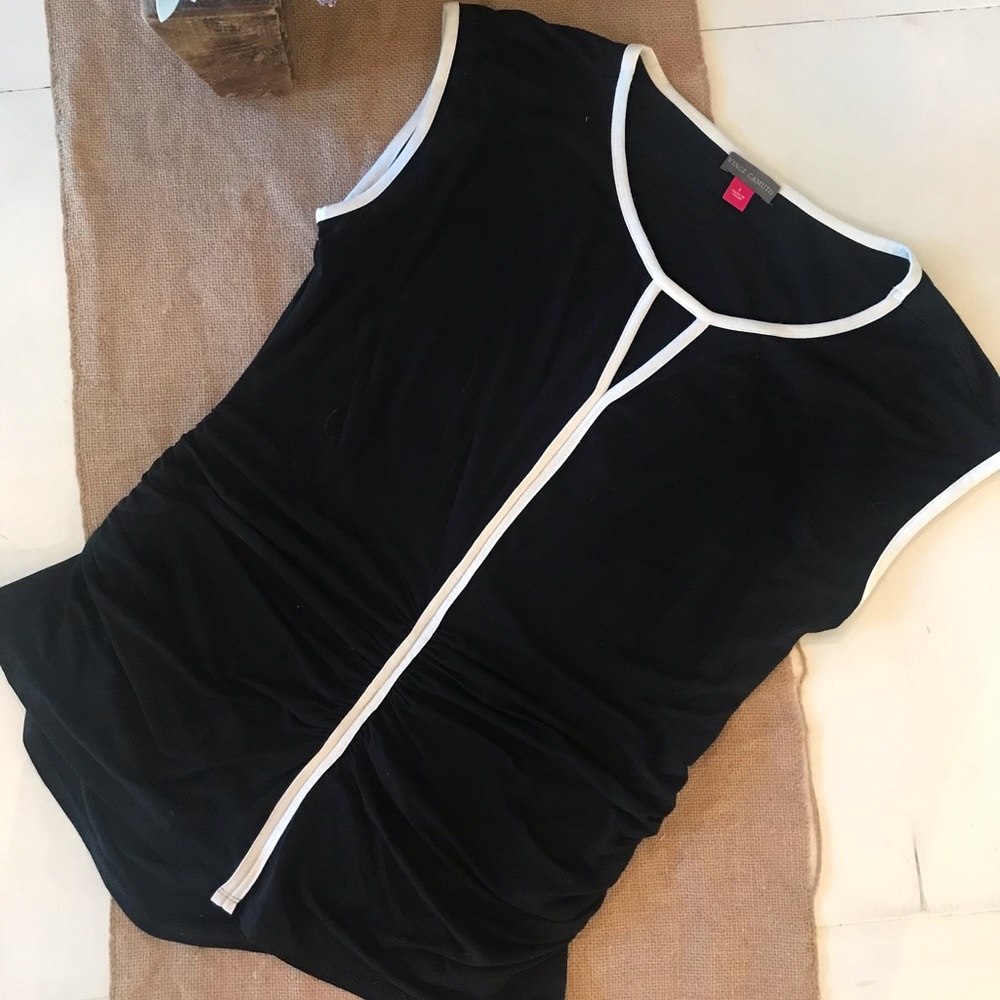 Vince Camuto Ruched Sleeveless Blouse